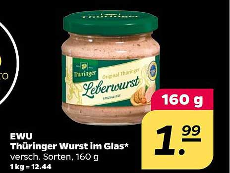 EWU Thüringer Wurst im Glas, 160 g