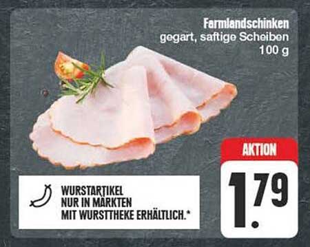 Farmlandschinken gegart, saftige Scheiben 100 g