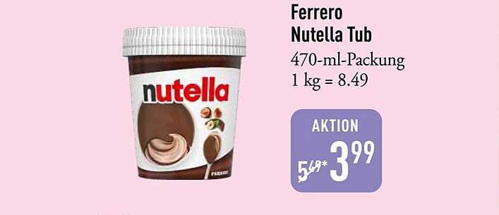 Ferrero Nutella Tub 470-ml-Packung
