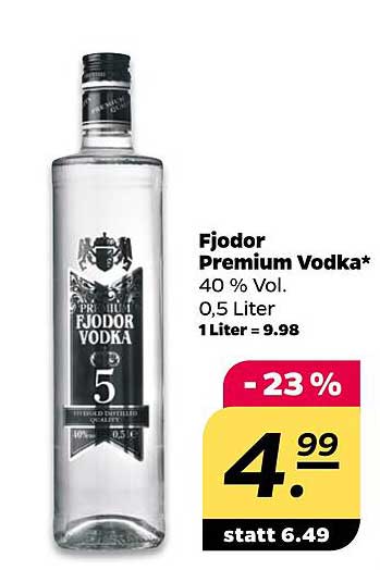 Fjodor Premium Vodka 0,5 Liter – Jetzt im NETTO-Prospekt!