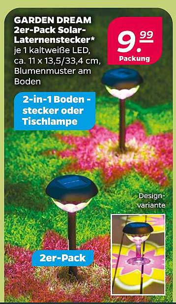 GARDEN DREAM 2er-Pack Solar-Laternenset