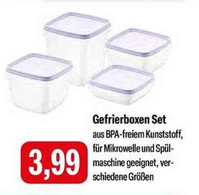 Gefrierboxen Set aus BPA-freiem Kunststoff, für Mikrowelle und Spülmaschine geeignet, verschiedene Größen