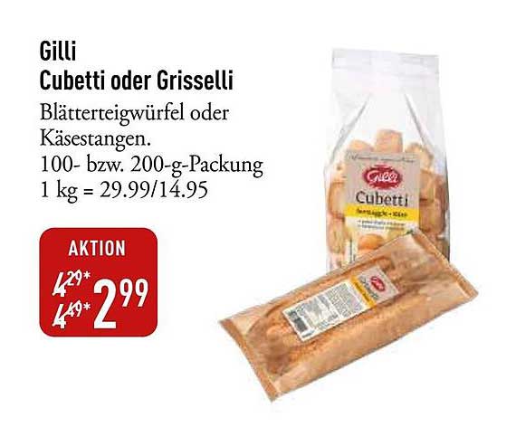Gilli Cubetti oder Grisselli - Blätterteigwürfel oder KäseStangen