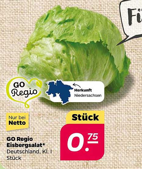GO Regio Eisbergsalat* – frisch und knackig aus Niedersachsen