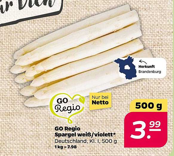 GO Regio Spargel weiß/violett* 500 g für nur 3,99 €