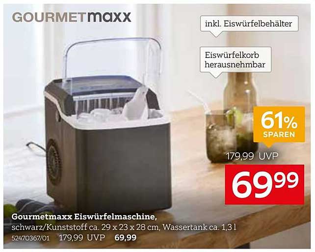 Gourmetmaxx Eiswürfelmaschine, schwarz