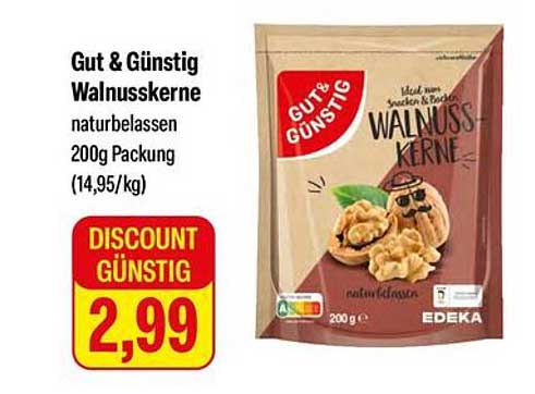 Gut & Günstig Walnüsse naturbelassen 200g