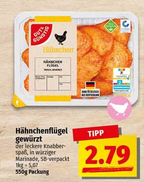 Hähnchenflügel gewürzt