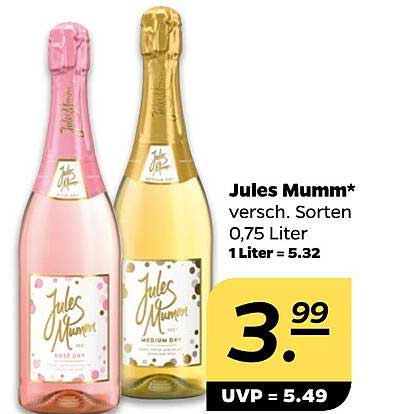 Jules Mumm Sekt - verschiedene Sorten 0,75 Liter