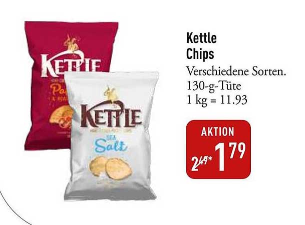 Kettle Chips - Verschiedene Sorten, 130-g-Tüte