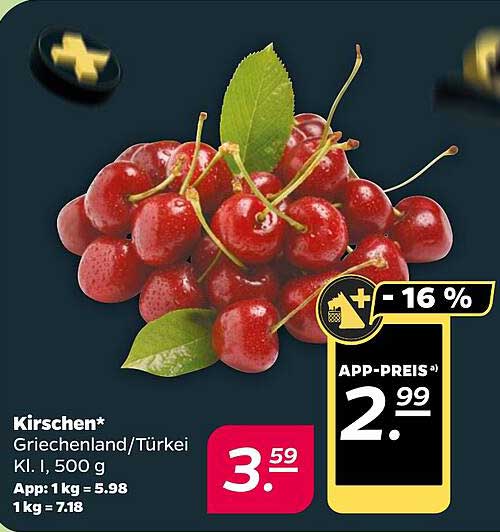 Kirschen aus Griechenland/Türkei, Kl. I, 500 g