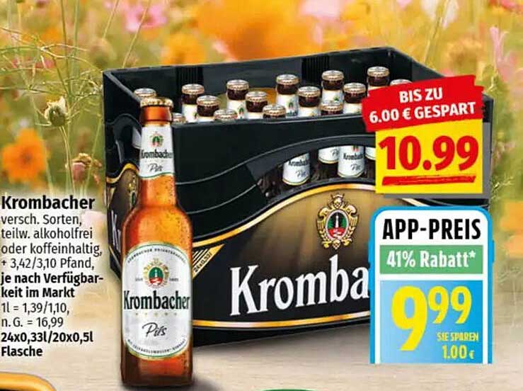 Krombacher diverse Sorten – jetzt zum Sparpreis!