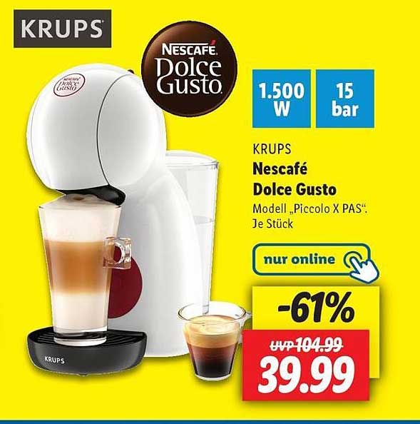 Krups Nescafé Dolce Gusto Modell "Piccolo X PAS"
