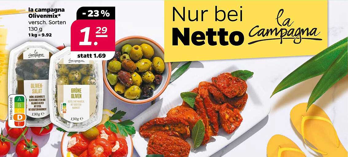 la campagna Olivenmix* versch. Sorten 130 g