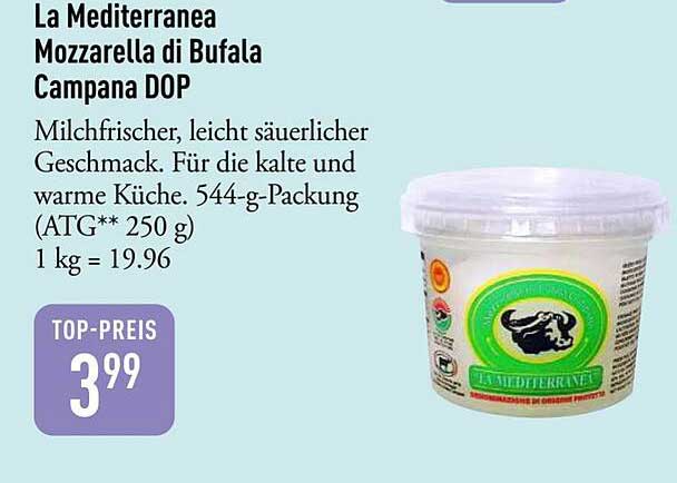 La Mediterranea Mozzarella di Bufala Campana DOP