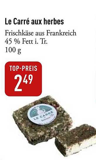Le Carré aux herbes - Frischkäse aus Frankreich (100 g)