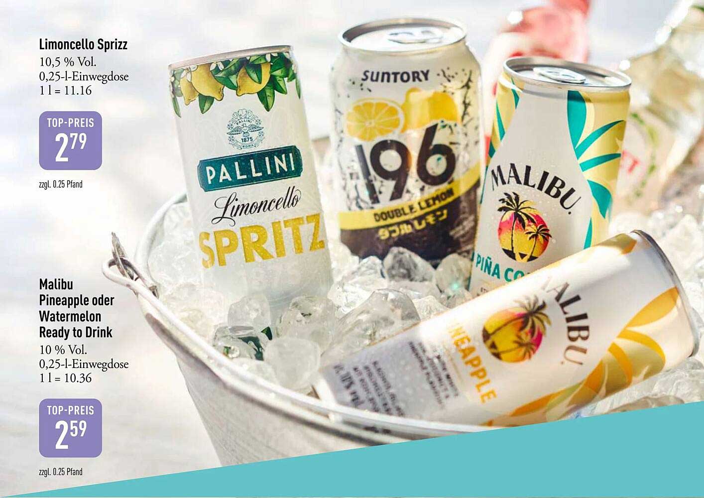 Limoncello Sprizz und Malibu Ready to Drink – Erfrischungsvarianten für heiße Tage