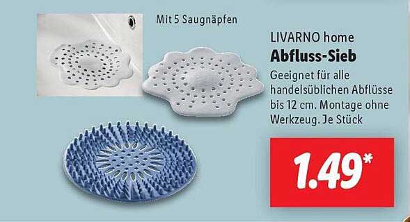 LIVARNO home Abfluss-Sieb