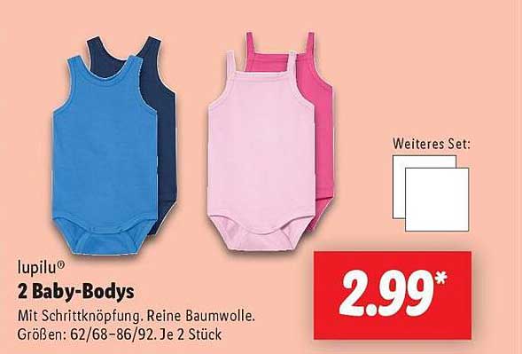 lupilu® 2 Baby-Bodys