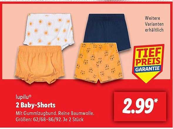 lupilu® 2 Baby-Shorts