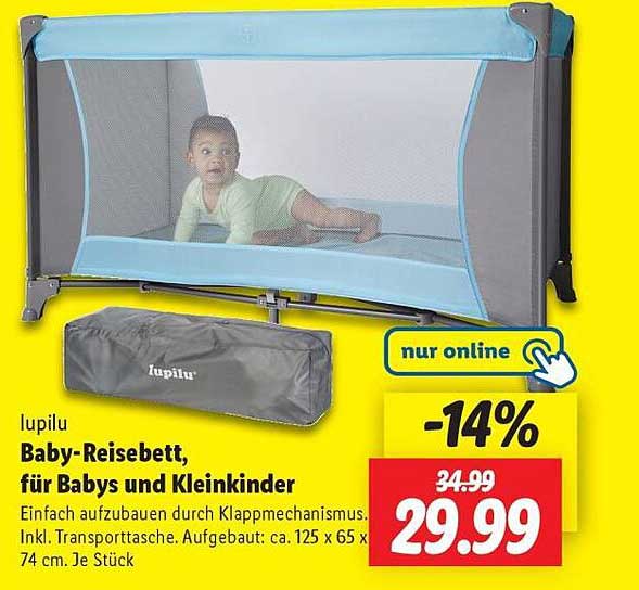 lupilu Baby-Reisebett, für Babies und Kleinkinder