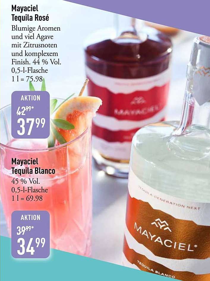 Mayaciel Tequila Rosé und Tequila Blanco