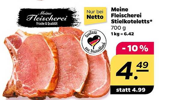 Meine Fleischerei Stielkoteletts 700 g