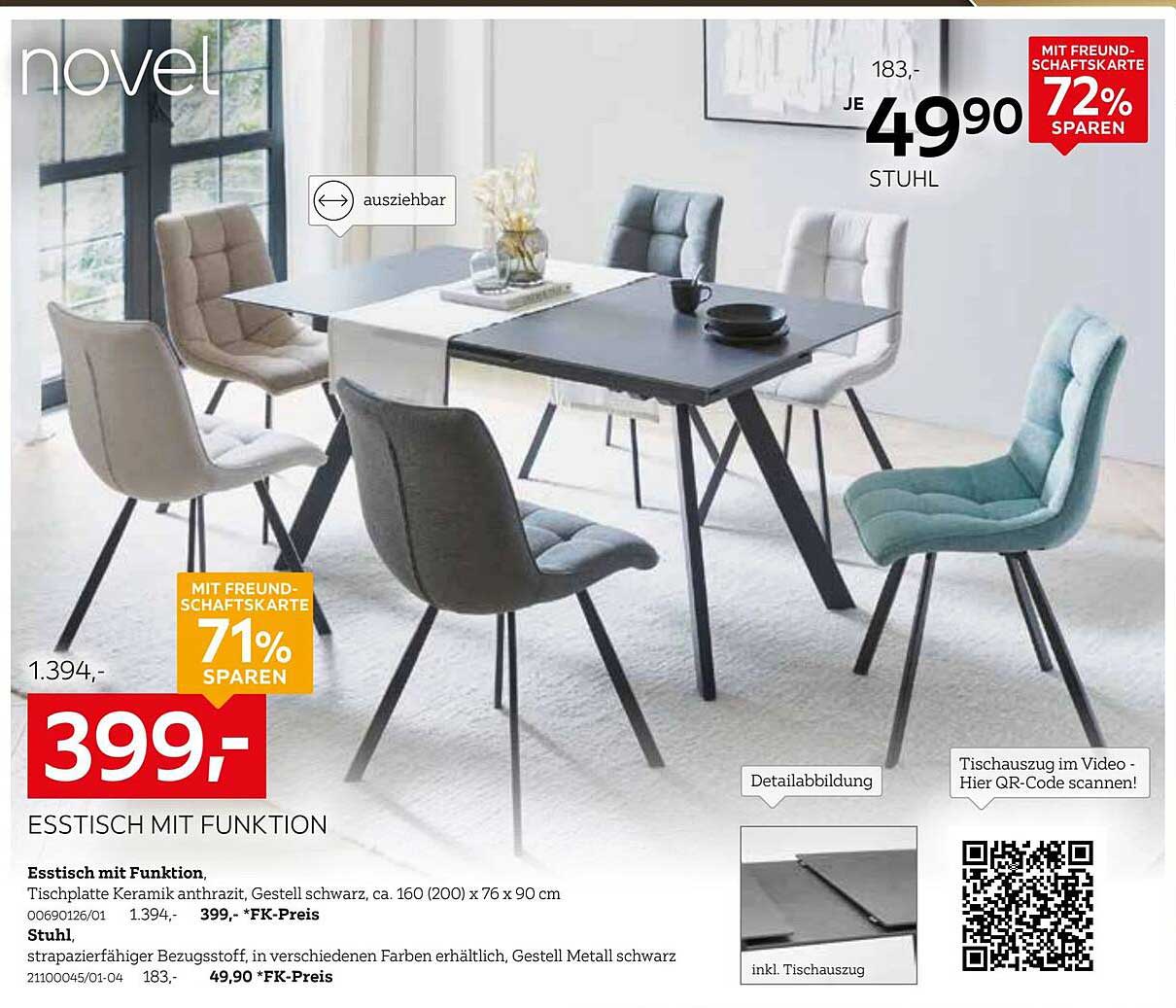 novel Stuhl mit Funktion – jetzt für 49,90€ statt 183€!
