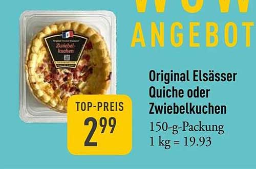 Original Elsässer Quiche oder Zwiebelkuchen