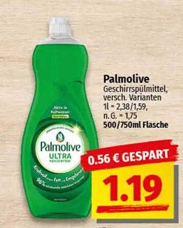 Palmolive Geschirrspülmittel, verschiedene Varianten 500/750ml Flasche