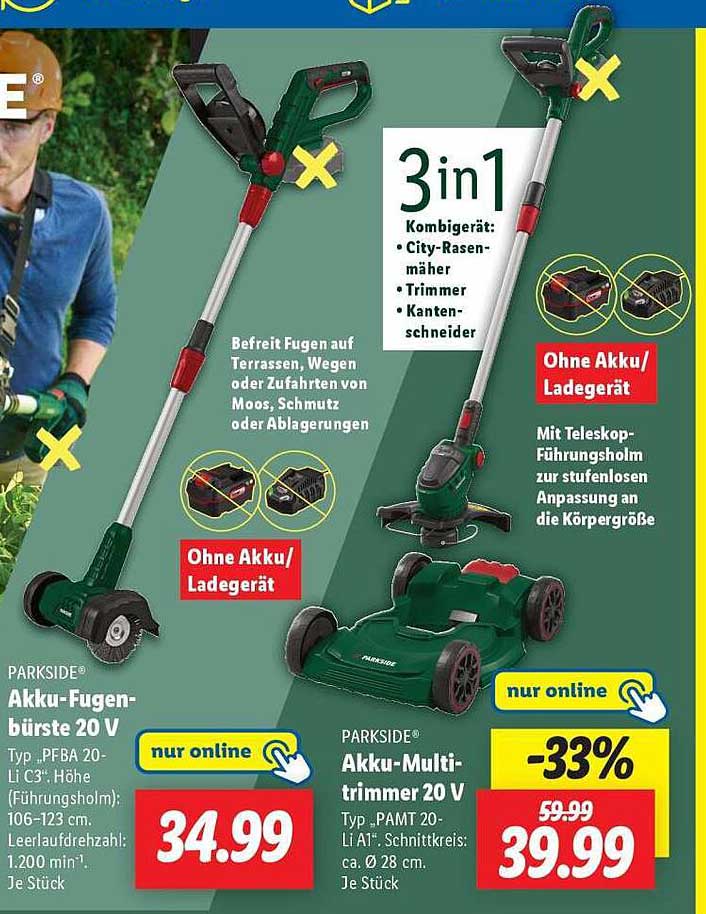 PARKSIDE® Akku-Multi-Trimmer 20 V