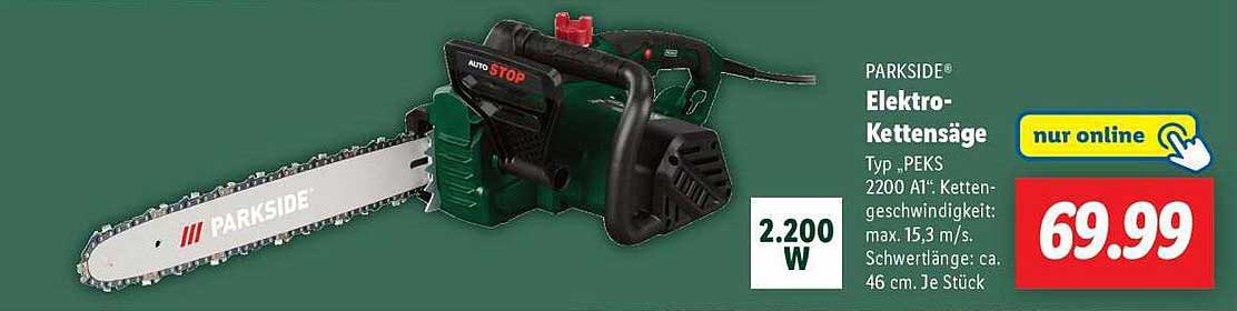 PARKSIDE Elektro-Kettensäge 2200 W