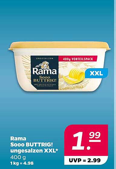 Rama Sooo BUTTRIG! ungesalzen XXL 400 g
