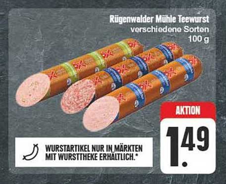 Rügenwalder Mühle Teewurst verschiedene Sorten 100 g
