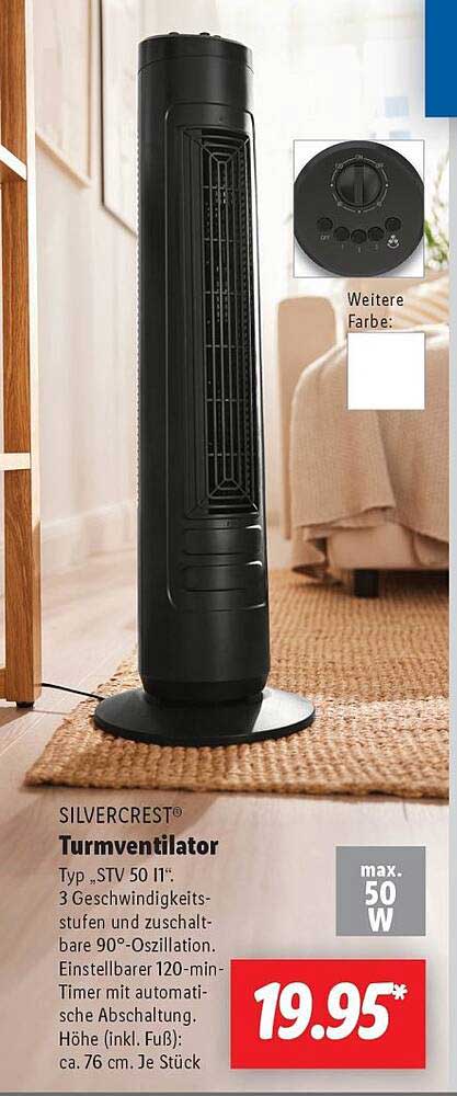 SILVERCREST® Turmventilator Typ „STV 50 II“