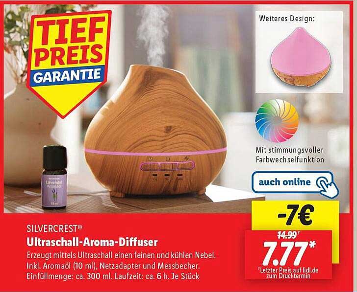 SILVERCREST® Ultraschall-Aroma-Diffuser