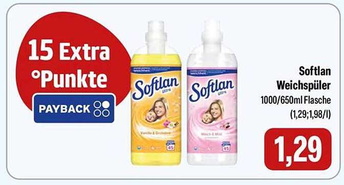 Softlan Weichspüler 1000/650ml Flasche
