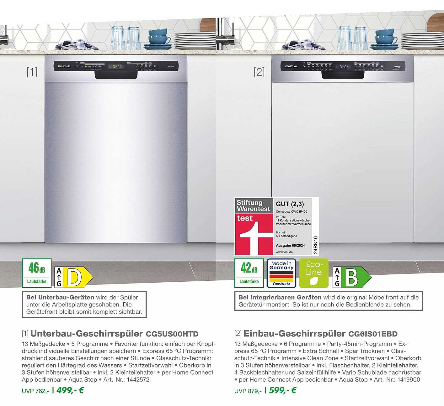 Unterbau-Geschirrspüler CG5US00HTD - Jetzt für nur 499€!