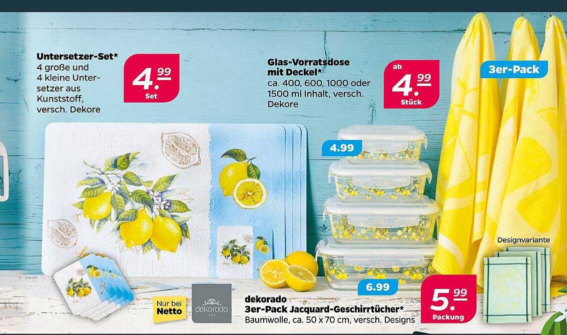 Untersetzer-Set* - 4 große und 4 kleine Untersetzer aus Kunststoff, verschiedene Dekore