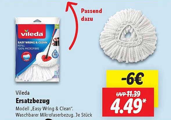 Vileda Ersatzbezug Modell „Easy Wring & Clean“