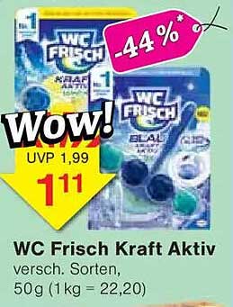 WC Frisch Kraft Aktiv versch. Sorten, 50g (1kg = 22,20)
