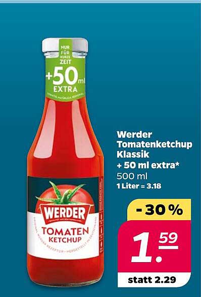 Werder Tomatenketchup Klassik + 50 ml extra