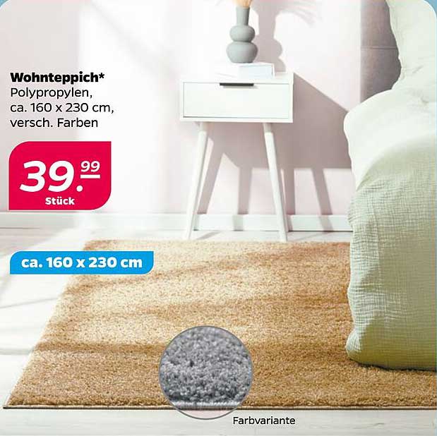 Wohnt Teppich* Polypropylen, ca. 160 x 230 cm, versch. Farben