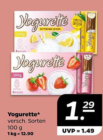 Yogurette - verschiedene Sorten, 100 g