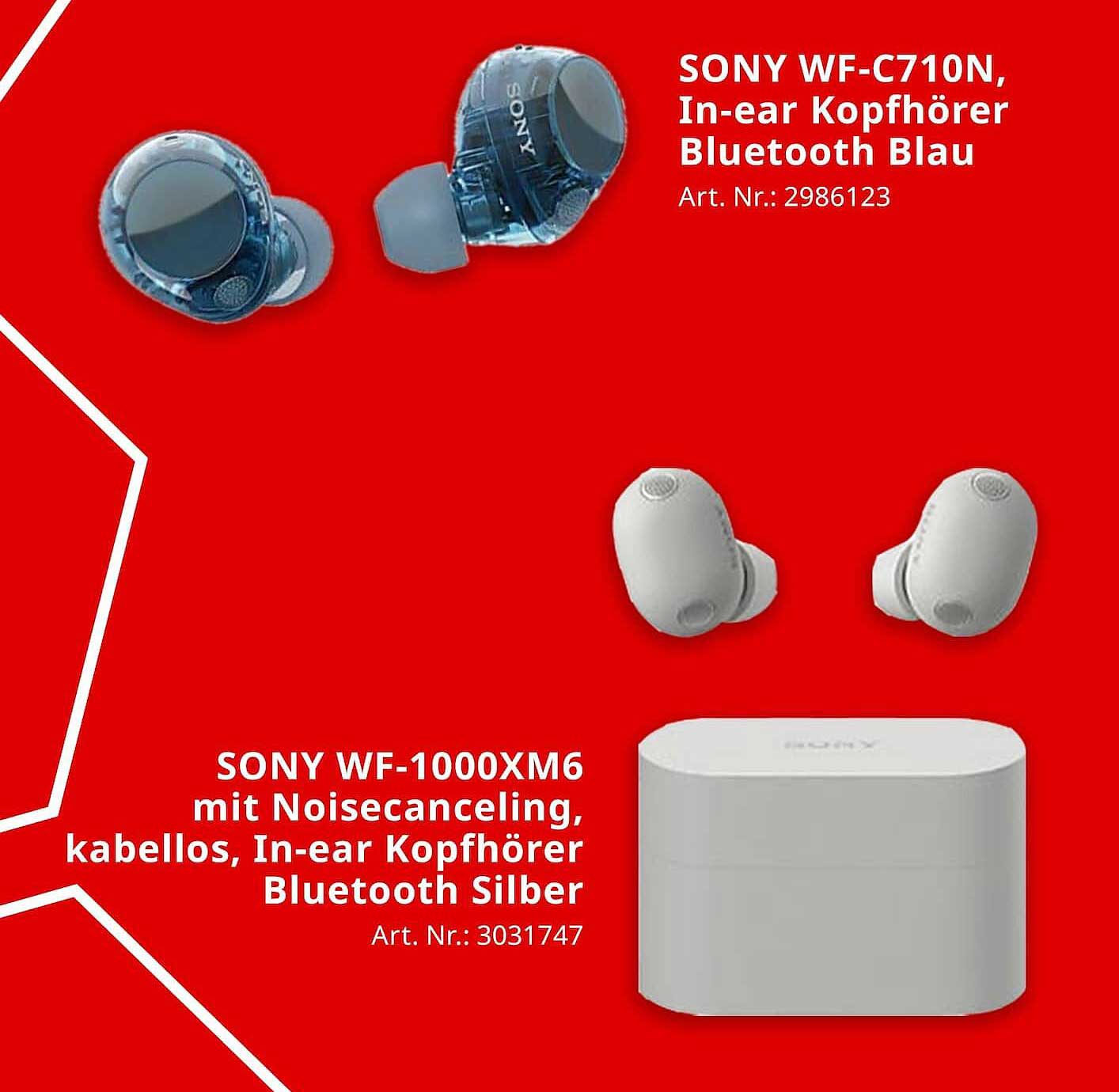 SONY WF-C710N, In-ear Kopfhörer Bluetooth Blau