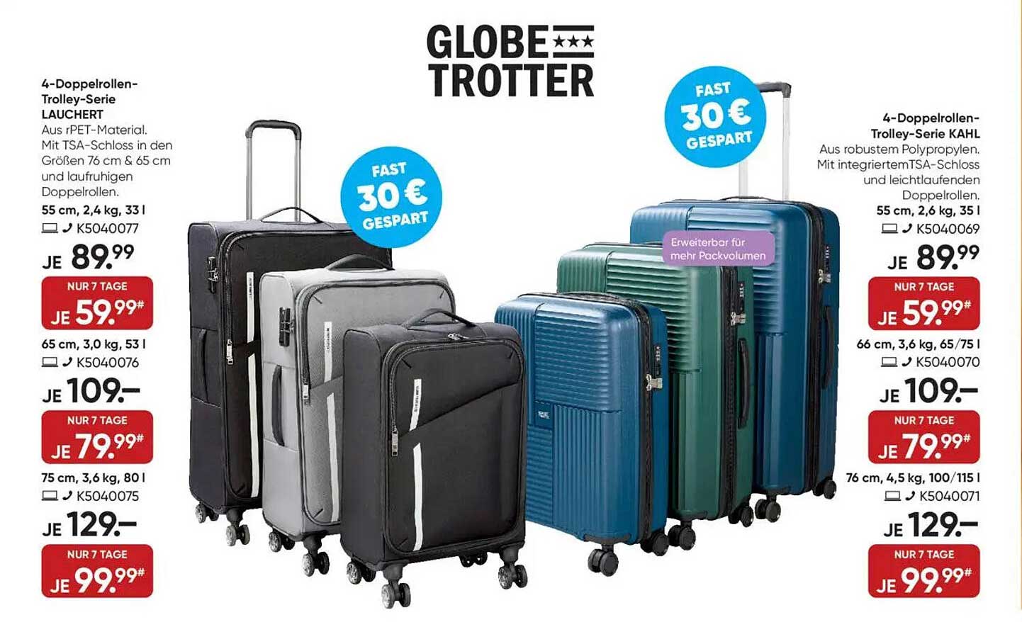4-Doppelrollen-Trolley-Serie LAUCHERT und KAHL