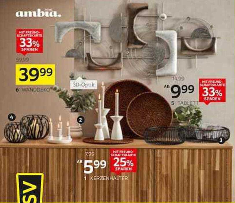 Ambia Wanddeko 6 Teile für 39,99 €