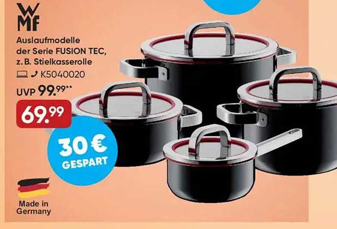 Auslaufmodelle der Serie FUSION TEC, z.B. Stielkasserolle