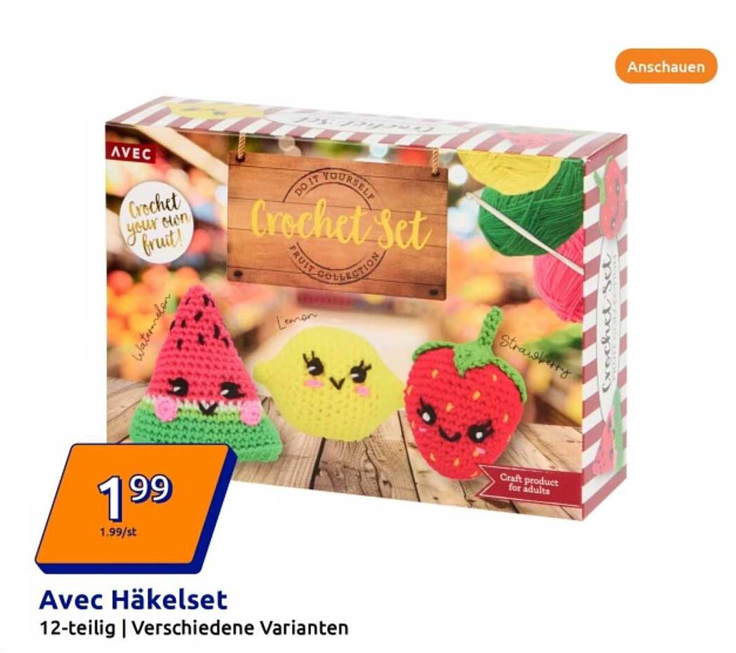 Avec Häkelset - 12-teilig | Verschiedene Varianten