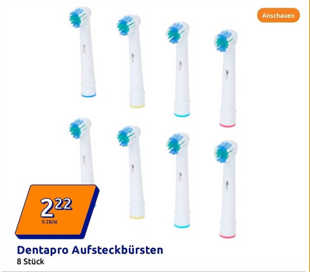Dentapro Aufsteckbürsten - 8 Stück